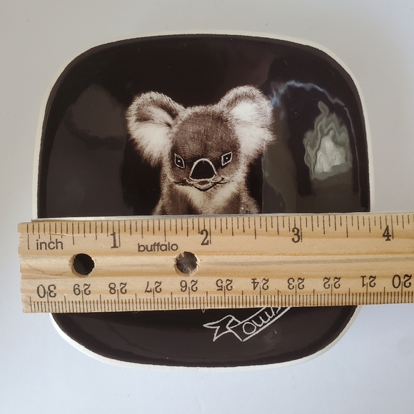 The Little Sydney Pottery Australia Hand Painted Koala Plate Wall Hanging Vtg - Picture 5 of 5